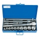 Set de chei Unior 3/4'' in cutie metalica - 197set