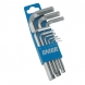 Set de chei Unior cu locas hexagonal in suport de plastic - 220PH