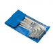Set de chei Unior cu locas hexagonal in suport de plastic - 220PB