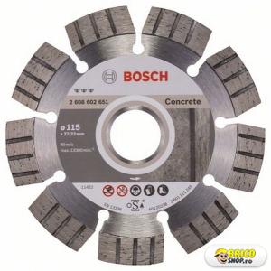 Disc debitat beton armat Bosch Best, 115 mm, prindere 22.23 mm > Discuri taiere beton