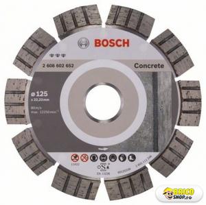 Disc diamantat debitare beton armat Bosch Best, 125 mm, prindere 22.23 mm > Discuri taiere beton