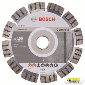 Disc diamantat taiere beton armat Bosch Best, 150 mm, prindere 22.23 mm > Discuri taiere beton