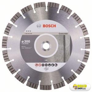 Disc diamantat taiere beton armat Bosch Best, 300 mm, prindere 22.23 mm > Discuri taiere beton