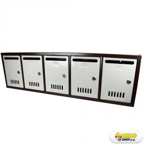 Modul 5 cutii postale 260x910x76 mm > Cutii postale