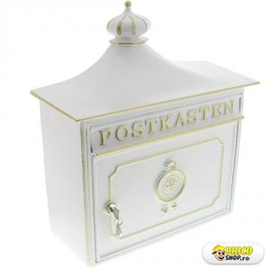 Cutie postala turnata din aluminiu Burg Wachter Bordeaux 1895 W, 480x425x180 mm, aluminiu turnat, alba > Cutii postale