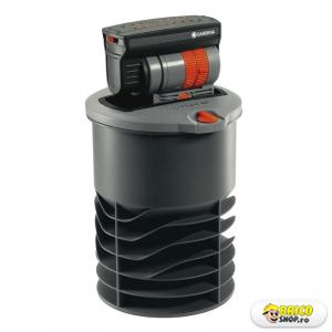 Aspersor telescopic oscilant Gardena OS 140 rectangular, raza 15 metri, suprafata 140 metri patrati > Aspersoare
