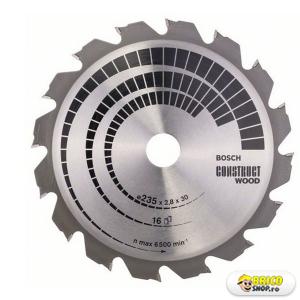 Disc taiere lemn-metal Construct 235X30/25, 16 dinti, Bosch > Panze ferastrau circular