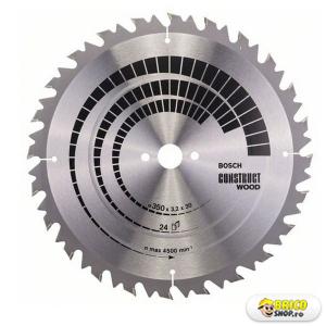 Disc taiere lemn-metal Construct 350X30, 24 dinti,   Bosch > Panze ferastrau circular