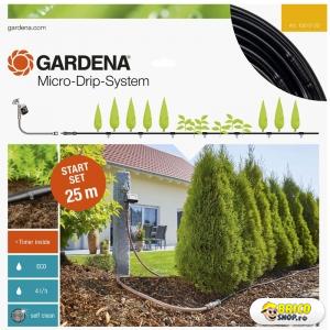 Set irigare Gardena 13012 pentru 25 metri brazde de plante, programator inclus > Micro Irigatii