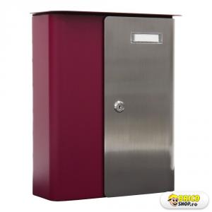 Cutie postala moderna Rottner Splashy, 357x295x100 mm, berry-inox > Cutii postale