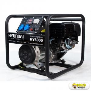 Generator curent Hyundai HY6000, 4kw, monofazat, benzina, sfoara > Generatoare de uz general