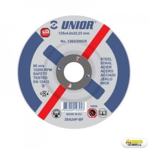 Accesoriu disc taiere inox Unior 125X4X22 - 1202/2 inox > Inox