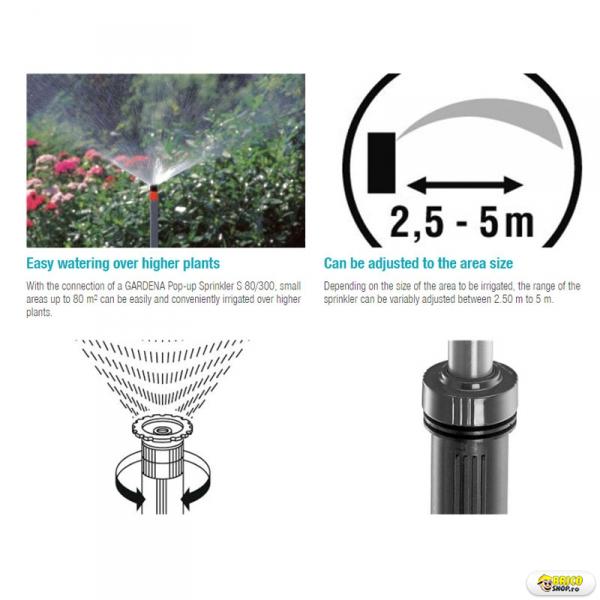 aspersor telescopic ingropat gardena aspersor telescopic udat gazon
