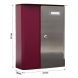 Cutie postala moderna Rottner Splashy, 357x295x100 mm, berry-inox Cutii postale