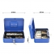 Cutie metalica Traun 3, 90x250x185 mm, cheie, albastra Cutii de valori