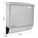 Cutie postala exterior Rottner Expo, 410x385x120 mm, inox Cutii postale