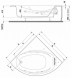 Cada de baie cu hidromasaj Gala Nila 1350X1350 Cazi de baie cu hidromasaj