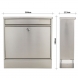 Cutie postala cu suport ziare Rottner Hochhaus II, 380x360x115  mm, inox Cutii postale