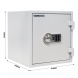 Seif antifoc Fire Safe 40 EL,cifru electronic, 440x460x450 mm, 71 kg Seifuri