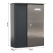 Cutie postala moderna Rottner Splashy, 357x295x100 mm, antracit-inox Cutii postale